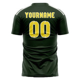 Custom Dark Green Light Yellow Soccer Jersey
