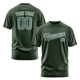 Custom Dark Green Blue Green T-Shirt