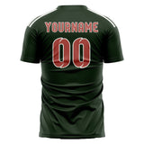 Custom Dark Green Copper Rose Soccer Jersey