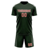 Custom Dark Green Copper Rose Soccer Set