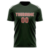 Custom Dark Green Copper Rose Soccer Jersey