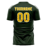 Custom Dark Green Gold Soccer Jersey
