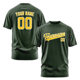 Custom Dark Green Gold T-Shirt
