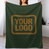Custom Pine Green Khaki Blanket
