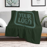 Custom Pine Green Teal Blanket