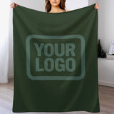 Custom Pine Green Teal Blanket