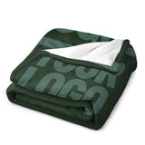 Custom Pine Green Teal Blanket