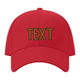 Custom Red Dark Green Hat