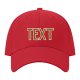 Custom Red Dark Green Hat