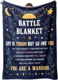 Blanket for Son Gifts, “Life Is Tough But So Are You You Are a Warrior”, From Parents, Birthday, Graduation, Christmas, Inspirational