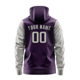 Custom Purple Gray Hoodie 0707040407B31704