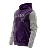 Custom Purple Gray Hoodie 0707040407B31704