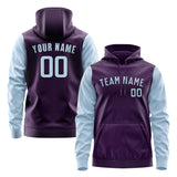 Custom Purple Light Blue Hoodie