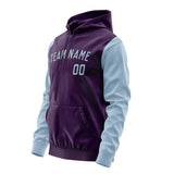 Custom Purple Light Blue Hoodie 0707080807B31708