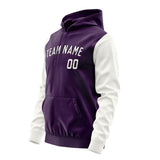 Custom Purple White Hoodie 0707181807B31718