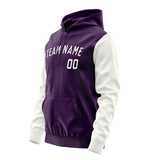 Custom Purple White Hoodie 0707181807B31818