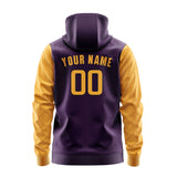 Custom Purple Yellow Hoodie 0707191907B31719