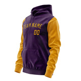 Custom Purple Yellow Hoodie 0707191907B31719