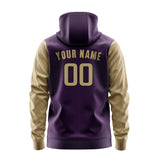 Custom Purple Light Khaki Hoodie 0707252507B31725