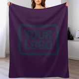 Custom Purple Navy Blue Blanket