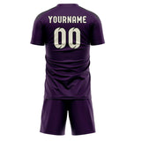 Custom Purple Cream Soccer Set
