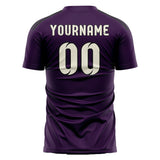Custom Purple Cream Soccer Jersey