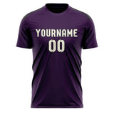 Custom Purple Cream Soccer Jersey