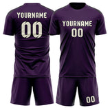 Custom Purple Cream Soccer Set