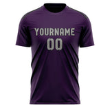 Custom Purple Gray Soccer Jersey