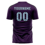 Custom Purple Light Blue Soccer Jersey