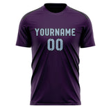 Custom Purple Light Blue Soccer Jersey