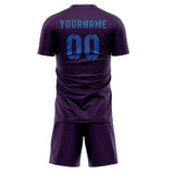 Custom Purple Sky Blue Soccer Set