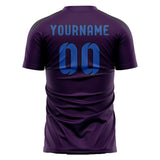 Custom Purple Sky Blue Soccer Jersey