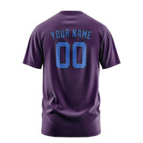 Custom Purple Sky Blue T-Shirt