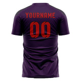 Custom Purple Red Soccer Jersey
