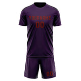 Custom Purple Crimson Red Soccer Set