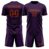 Custom Purple Coral Red Soccer Set
