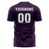 Custom Purple White Soccer Jersey