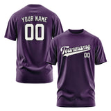 Custom Purple White T-Shirt