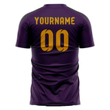 Custom Purple Yellow Soccer Jersey