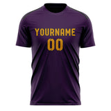 Custom Purple Yellow Soccer Jersey
