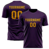 Custom Purple Yellow Soccer Jersey