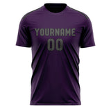 Custom Purple Dark Grey Soccer Jersey