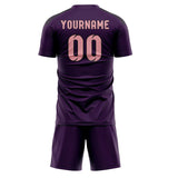 Custom Purple Light Pink Soccer Set