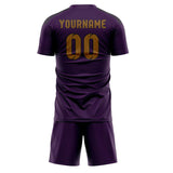 Custom Purple Khaki Soccer Set