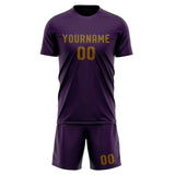 Custom Purple Khaki Soccer Set