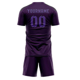 Custom Purple Light Purple Soccer Set