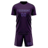 Custom Purple Light Purple Soccer Set
