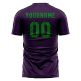 Custom Purple Emerald Green Soccer Jersey