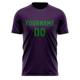 Custom Purple Emerald Green Soccer Jersey